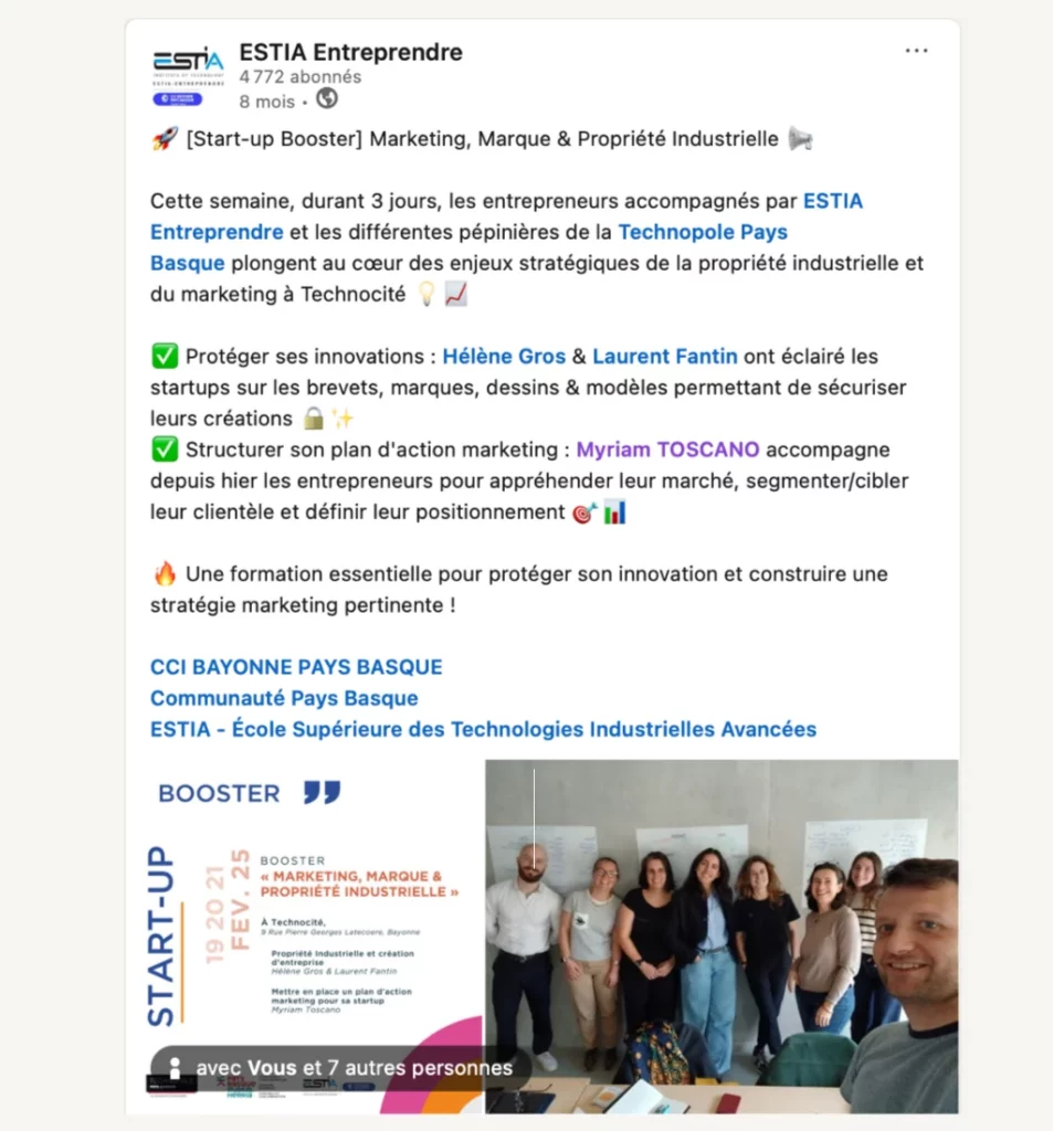 estia entreprendre création et du développement d’entreprises formation marketing